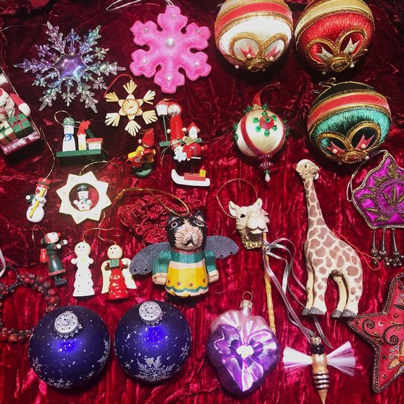 Magical whimsical Vintage Christmas Ornaments Lot - Picture 1 of 10